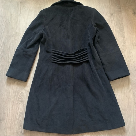 Dana Buchman Angora & Wool Coat Women’s Size 12 Black  Button Closure - Picture 8 of 10